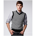 ODM Jacquard V Pescoço Vest Man Sweater